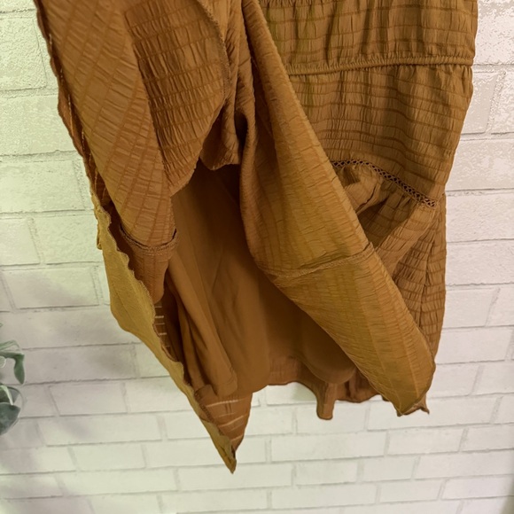 WILD FABLE Cognac Ruffle Tiered Skater Dress - Picture 8 of 11